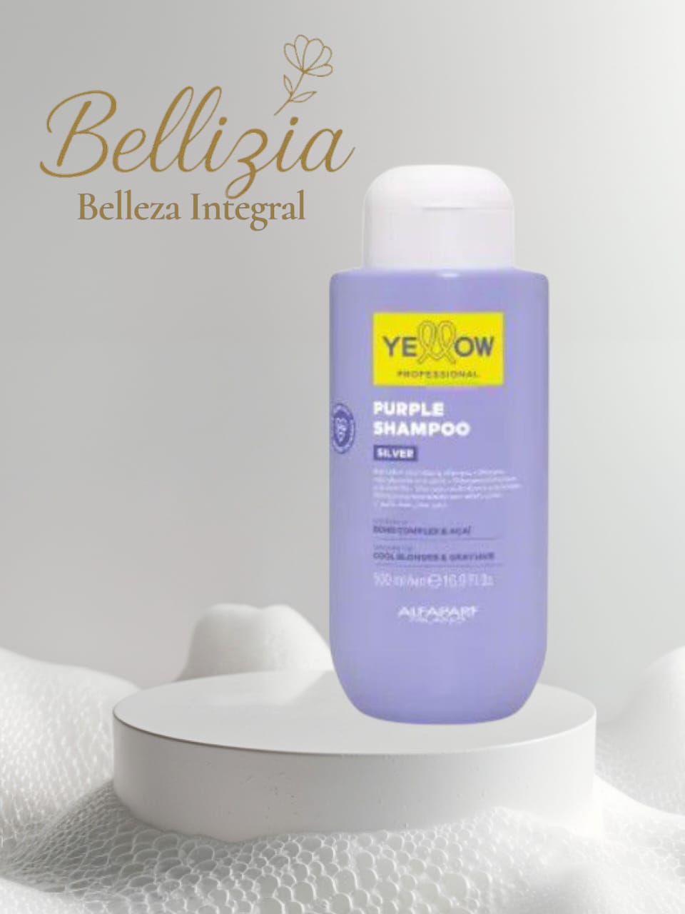 Shampoo Purple Silver Yellow 500 Ml - Cabellos rubios o con canas